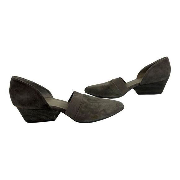 Eileen Fisher Womens Size 11 Gray Suede Hilly Wedge d'Orsay Pump - Picture 5 of 8